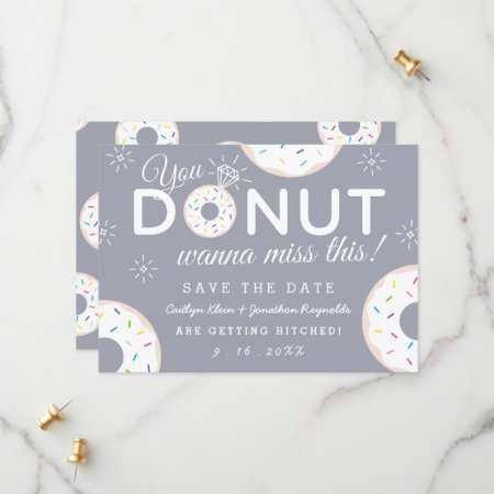 Funny Donut Themed Wedding Save The Dates Save The Date