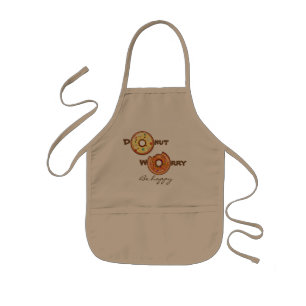 Funny "Donut worry, be happy" Kids' Apron