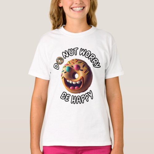 Funny Donut Worry Be Happy Tshirt