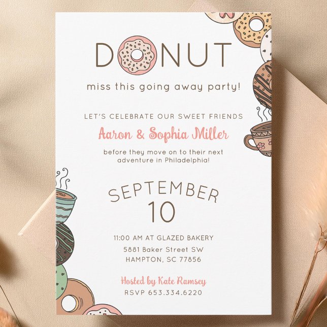 Funny Donuts Farewell Party Invitation (Creator Uploaded)