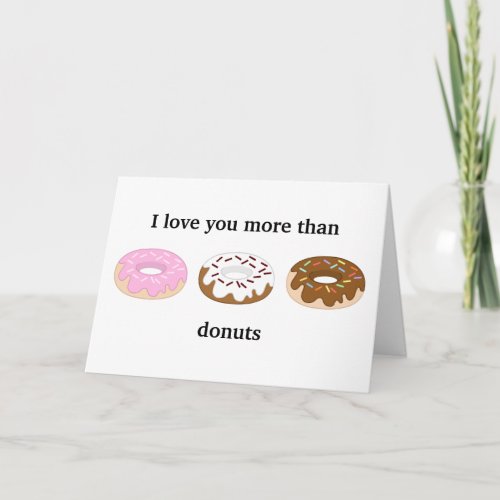 Funny Donuts Joke Surprise Inside Valentines Day Card