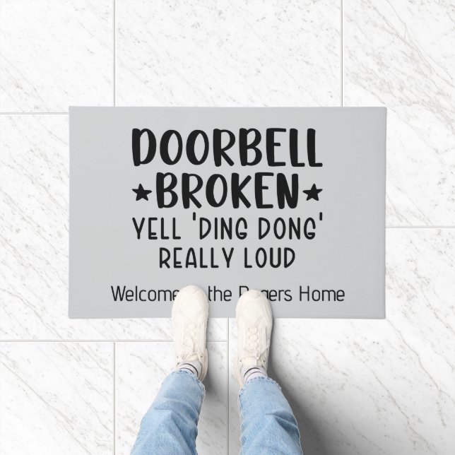 Funny Doorbell Broken Doormat (Indoor)