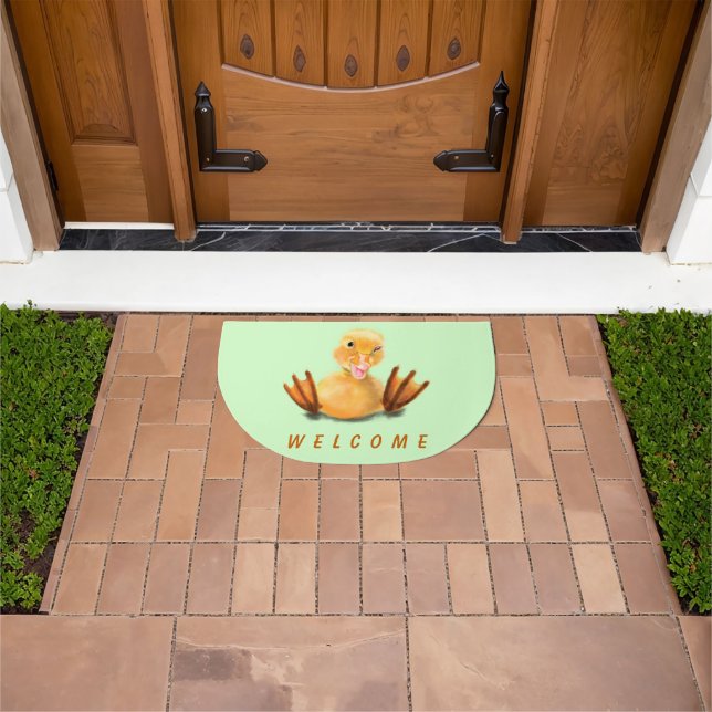 Funny Doormat Playful Duck Welcome (Outdoor)