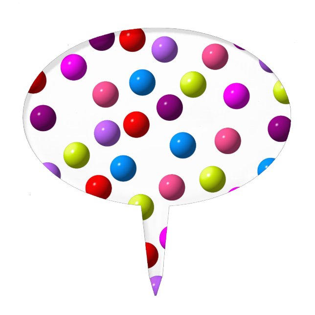 Funny Dots Cake Topper (Front)