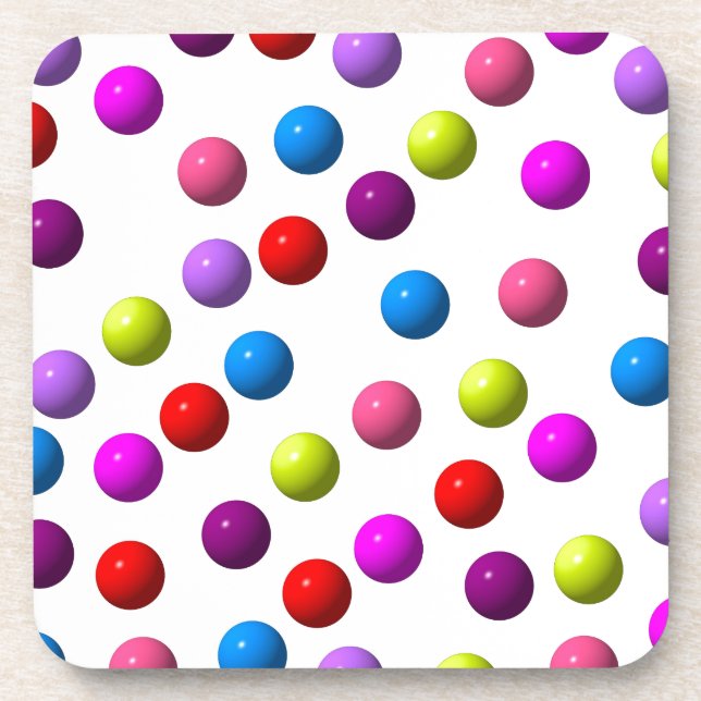 Funny Dots Drink Coaster (Front)