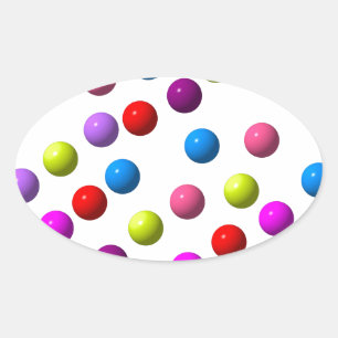 Funny Dots Oval Sticker