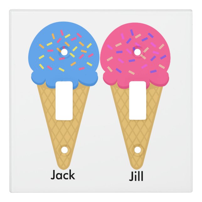 Funny Double Ice Cream Light Switch Cover (Front)