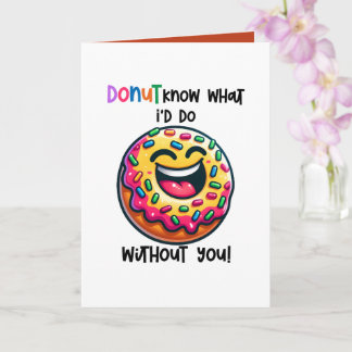 Funny doughnut lovers customizable card