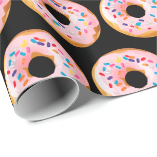 Funny Doughnut Patternn Wrapping Paper