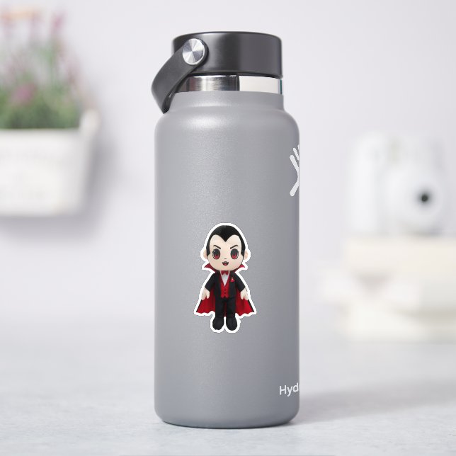 Funny Dracula For Halloween Sticker (HydroFlask)