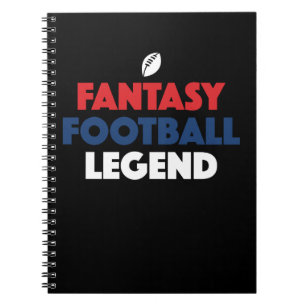 Funny Draft Fantasy Football Legend Apparel Notebook