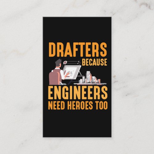 Funny Drafting Technician Gift for Drafters Business Card