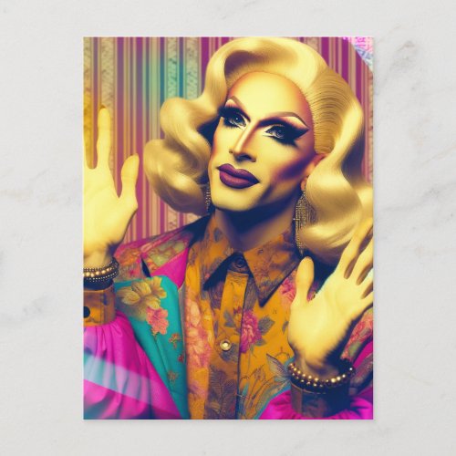 Funny Drag Queen Postcard
