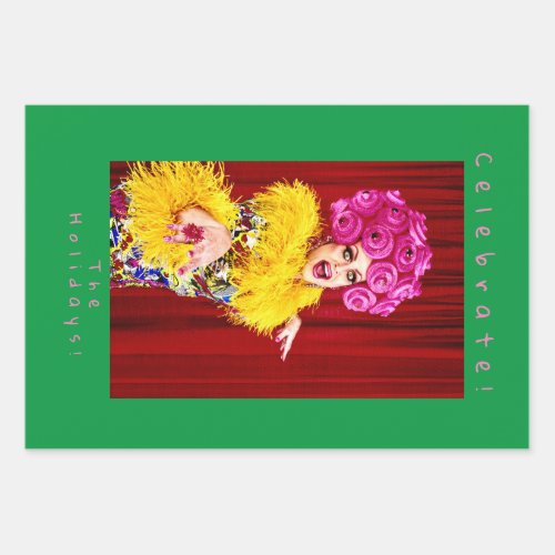 Funny Drag Queen Wrapping Paper Sheets