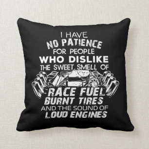 Funny Drag Racing For Car Enthusiast And Mechanics Throw Pillow