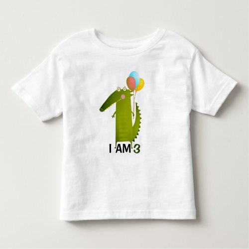 Funny Dragon Balloon Birthday Toddler T_shirt