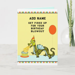 Funny Dragon Birthday Card