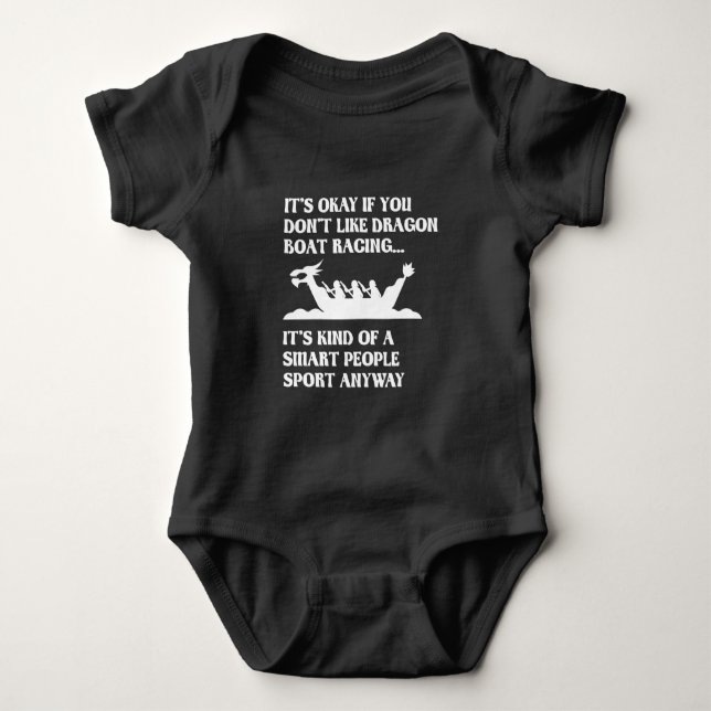 Funny Dragon Boat Racing Humor Boating Row Baby Bodysuit (Front)