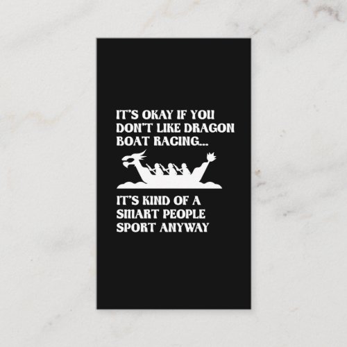 Funny Dragon Boat Racing Humor Boating Row Business Card
