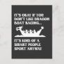 Funny Dragon Boat Racing Humor Boating Row Postcard