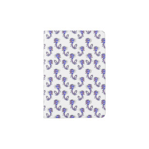 Funny Dragon Cartoon Style Drawing Pattern Passport Holder