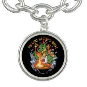 Funny Dragon Grill Master BBQ & Grilling Cartoon Bracelet