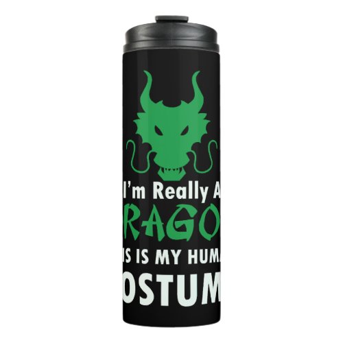 Funny Dragon Halloween Costume Scary design Thermal Tumbler