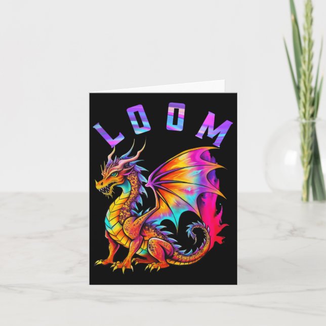 Funny Dragon Loom Lovers For Men Women Imagine Gif Card (Front)