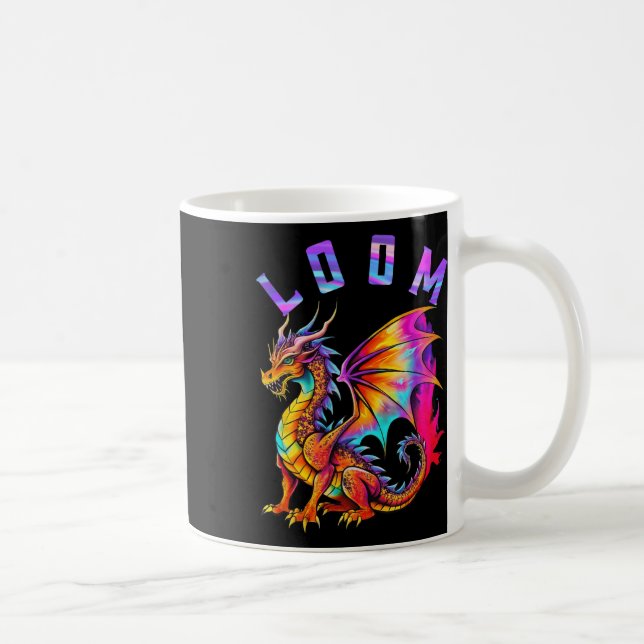 Funny Dragon Loom Lovers For Men Women Imagine Gif Coffee Mug (Right)