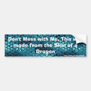 Funny Dragon Scale Bumper Sticker