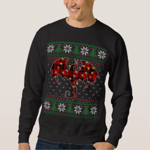 Funny Dragon Ugly Sweater Christmas Lights Dragon 