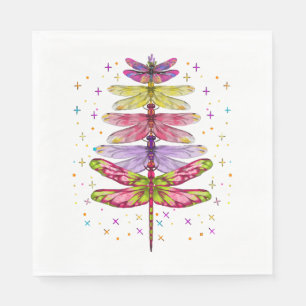 Funny Dragonfly Christmas Tree  Napkins