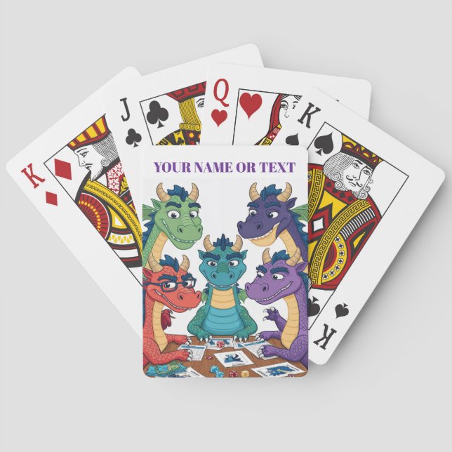 Funny Dragons Poker Cards (Back)