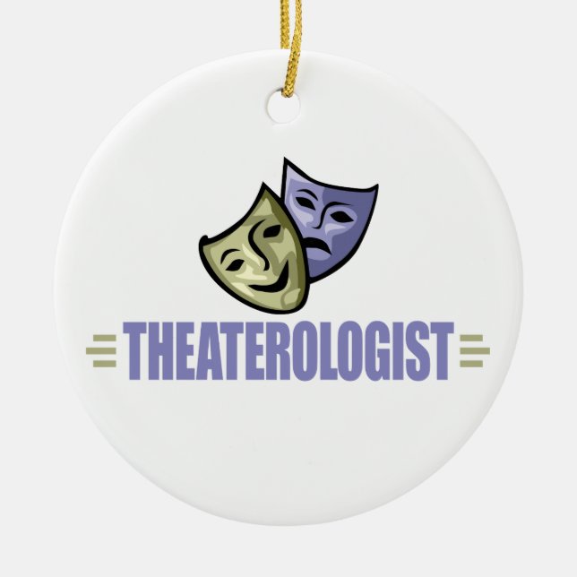 Funny Drama Theater Ceramic Ornament (Front)