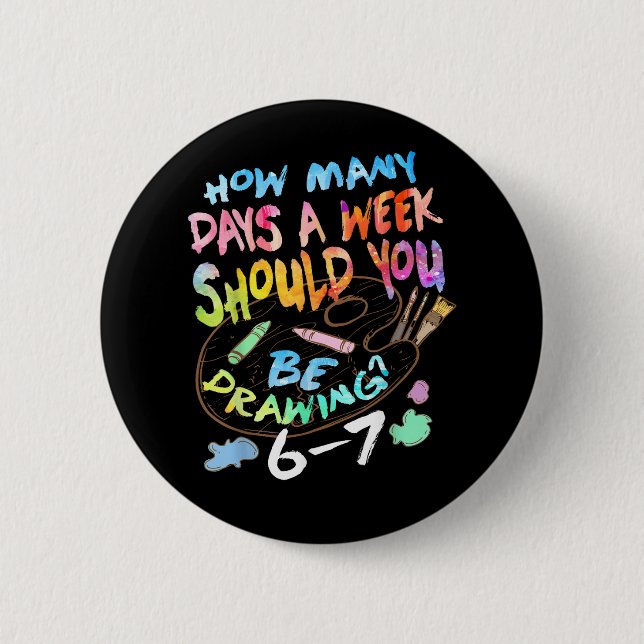 Funny Drawing Sketching Artist  Button (Front)