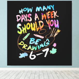 Funny Drawing Sketching Artist Canvas Print