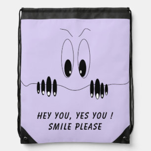 Funny Drawstring Bag Curiosity Eyes - Smile
