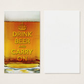 Funny drink beer and carry on (Front & Back)