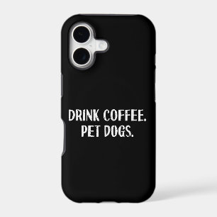 Funny Drink Coffee Pet Dogs Cute Coffee Lover Dog iPhone 17 Case