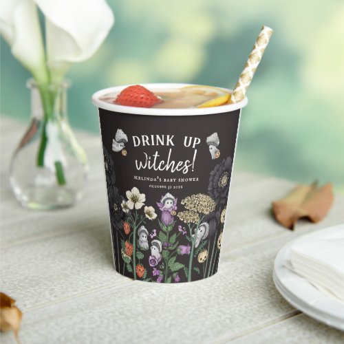 Funny Drink Up Witches Halloween Baby Shower Paper Cups