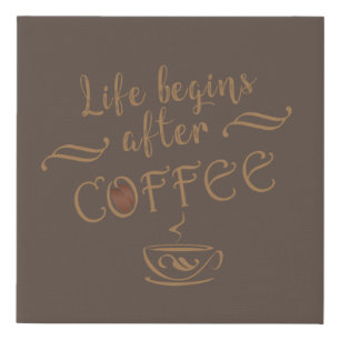 Funny drinker coffee quotes faux canvas print