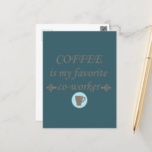 Funny drinker coffee quotes postcard