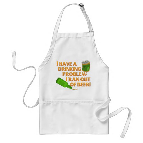Funny Drinking Beer Adult Apron