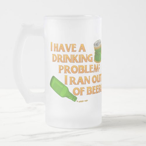 Funny Drinking Beer Frosted Glass Beer Mug