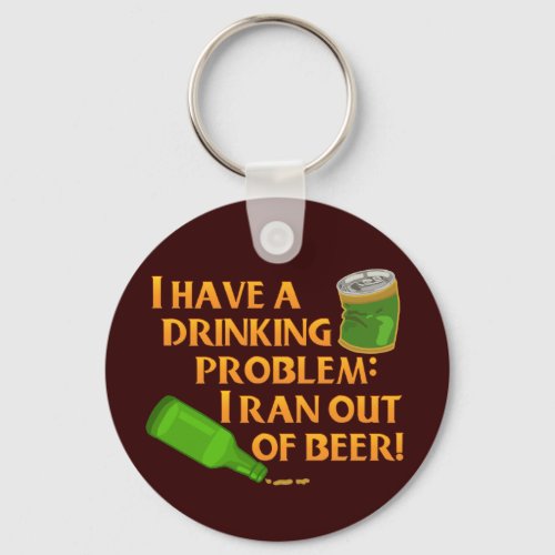 Funny Drinking Beer Keychain