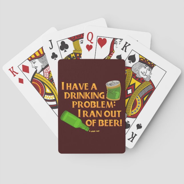 Funny Drinking Beer Poker Cards (Back)