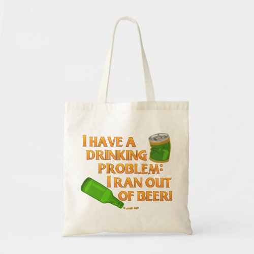 Funny Drinking Beer Tote Bag