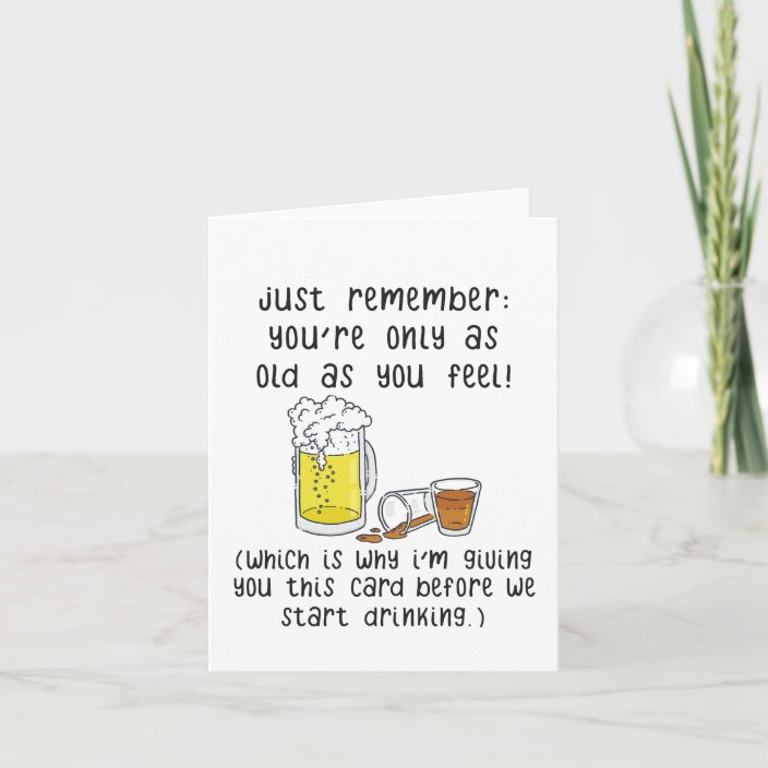 Funny Drinking Birthday Card | Funny Beer Card | Zazzle.com