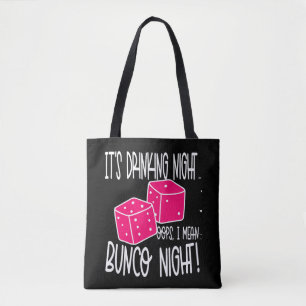 Funny Drinking Bunco Night Tote Bag