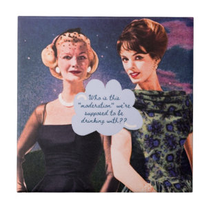 Funny Drinking Ceramic Tile
